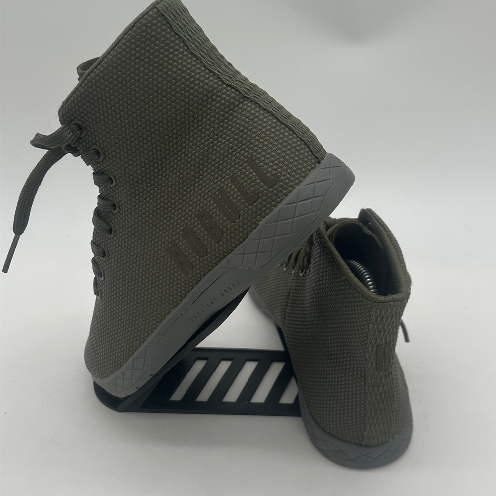 NOBULL Outwork Superfabric Trainer High Top Womens Size 7.5 Gym Shoe Olive Green - Picture 4 of 15